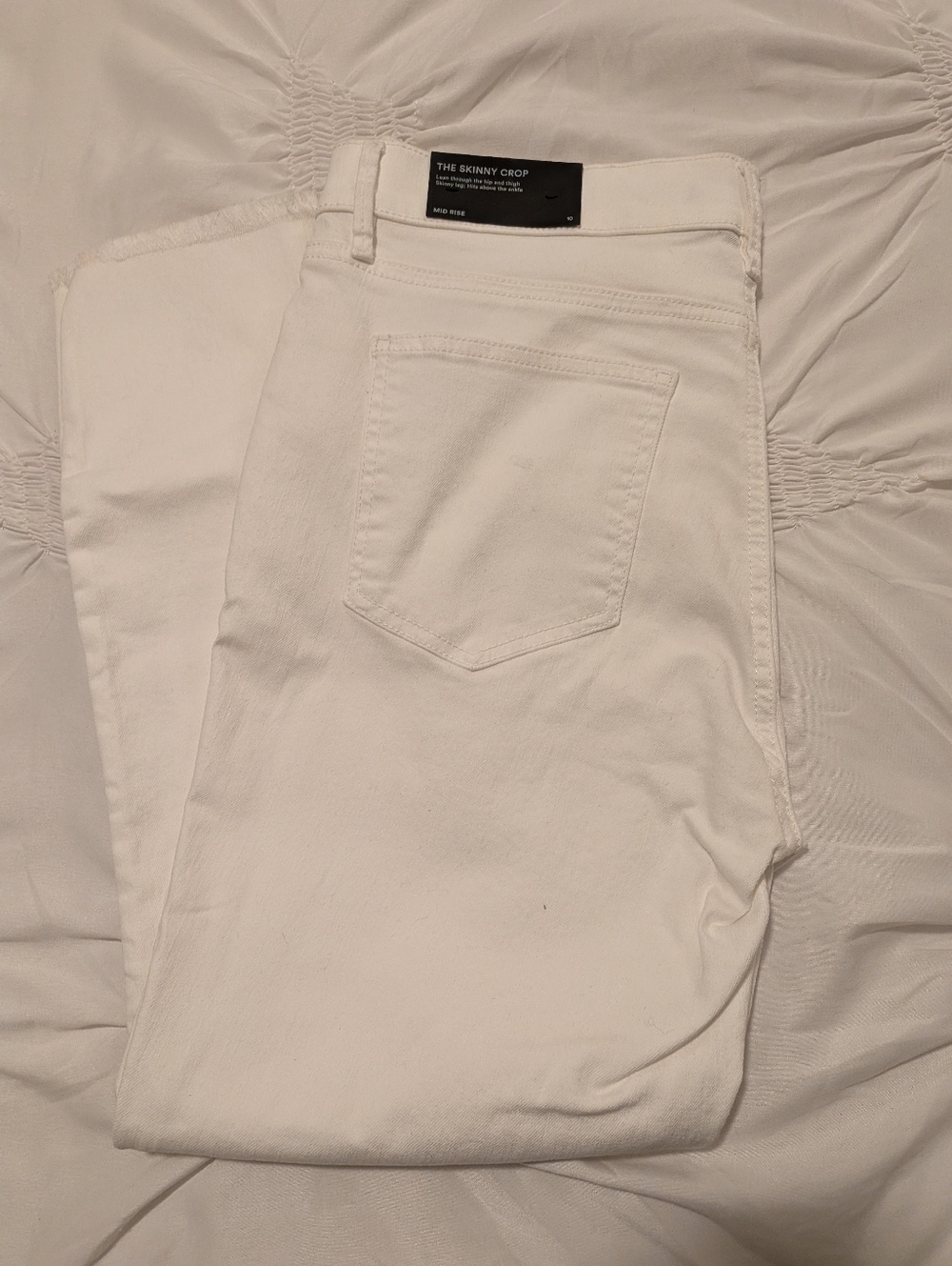 NWT Ann Taylor The Skinny Crop White Jeans Size 10